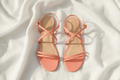 Flat strappy sandal.