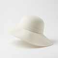 Wide-brim cloche / elegant sun hat.