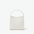 Minimalist White Leather Tote Bag