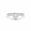 Elegant White Gold Ring with a Heart-Cut Diamond